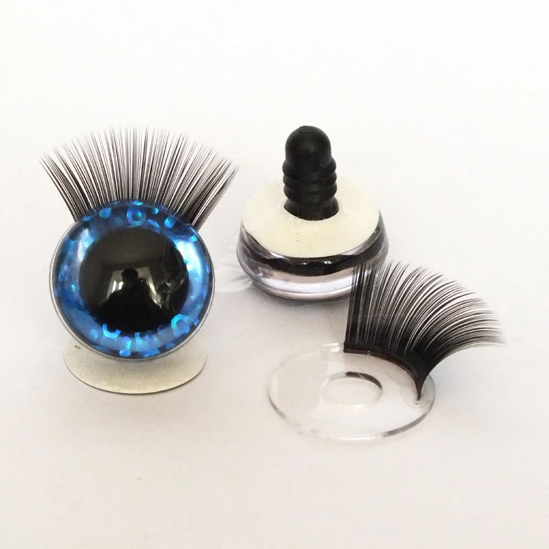 20pcs 12-30mm 3D Mixed Color Safety Toy eyes +Eyelash for amigurumi crochet stuffed animal