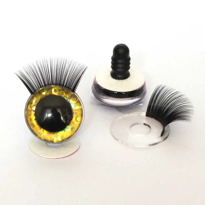 20pcs 12-30mm 3D Mixed Color Safety Toy eyes +Eyelash for amigurumi crochet stuffed animal