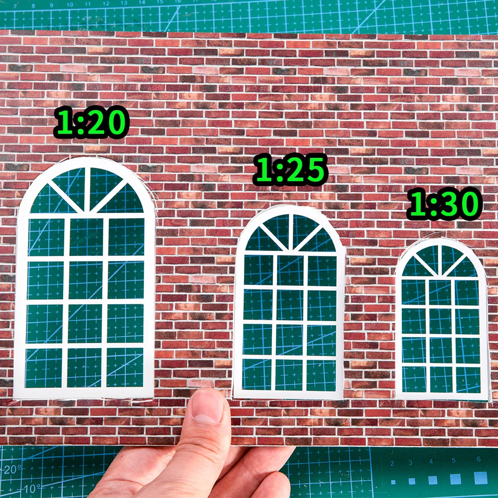 Diy Doll House Scene Accessory Scale 1:20/25/30 Window Model Indoor Building Layout Materials Diorama Kits 1Pcs
