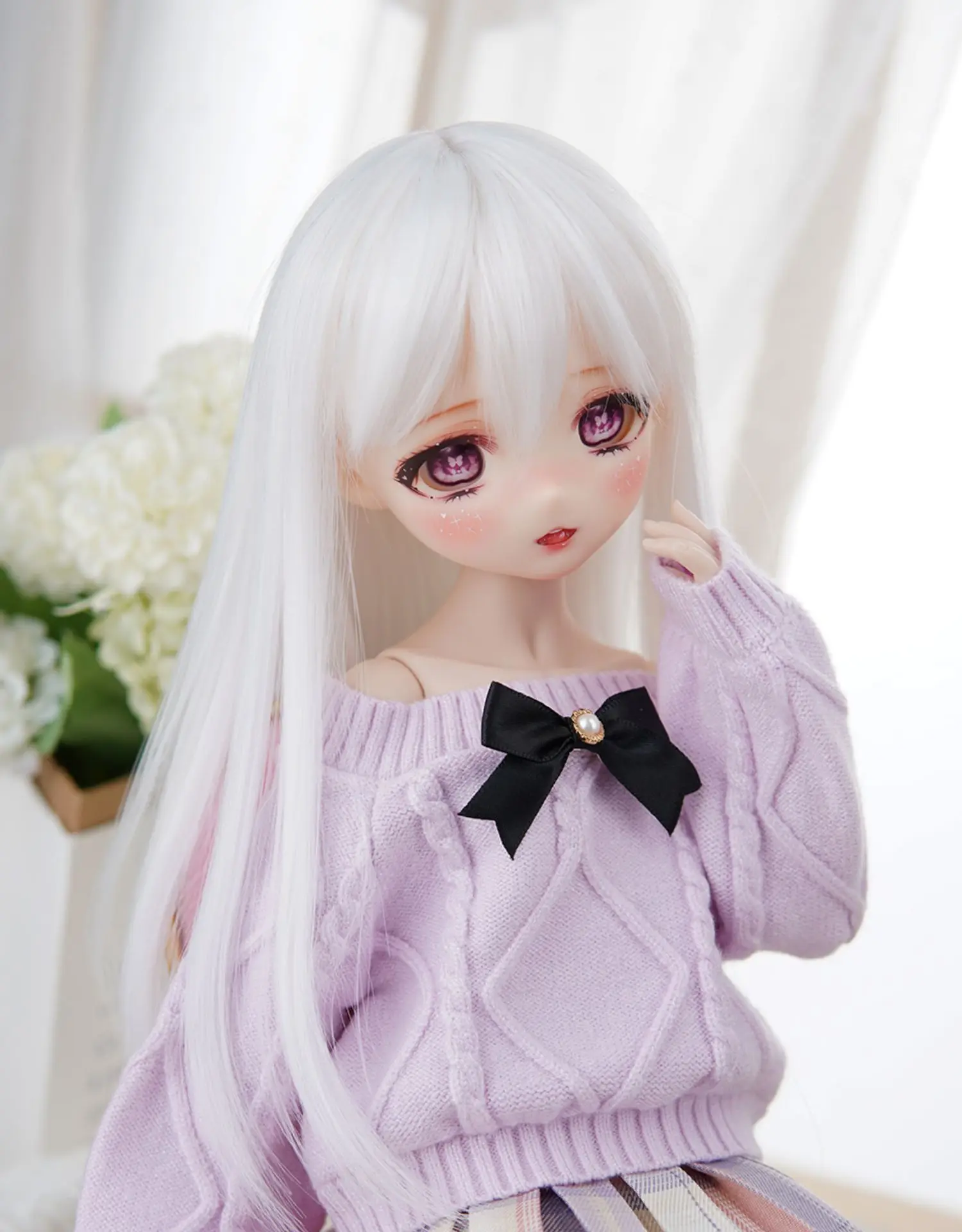 New sd bjd doll 1/4 quadratic style cartoon rabbit bean bean cute naked baby makeup MDD MSD Xiong Sister Meow Ji available