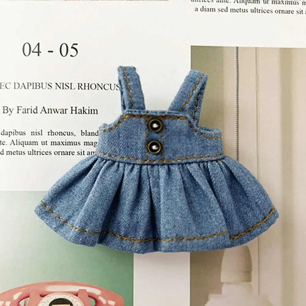 Doll Clothes Fashion Jeans Dress Overalls For ob11 Dolls Casual Wears Shirt for 1/12 BJD Dolls Clothes Accessories Kids Toys