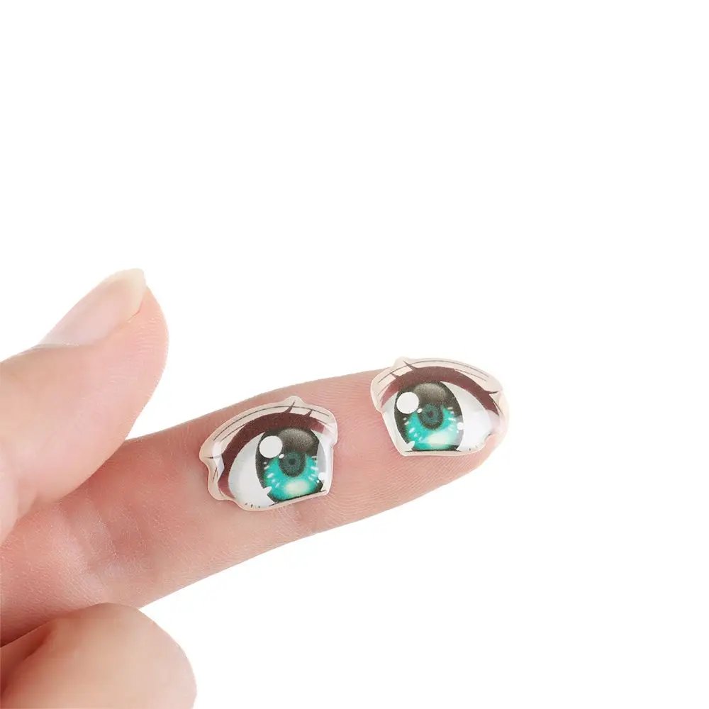 10 Pair Cartoon Eyes Stickers Different styles Rainbow Boy Anime Figurine Doll Face Organ Paster Decals DIY Glass Eye