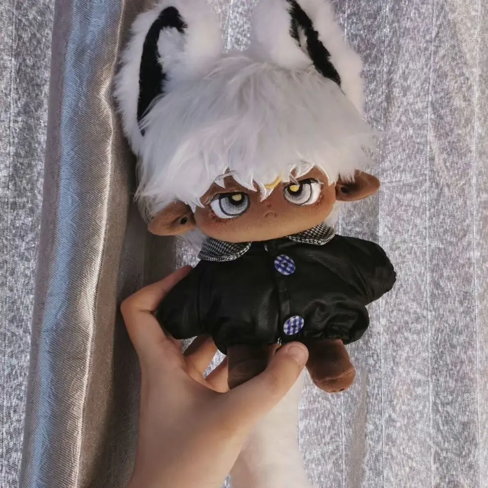 20cm Astro Black Skin Doll Plush Cute Dress Up Cospslay Cartoon Doll Kawaii Stuffed Doll Figure Pillow Toys Collection Birthday