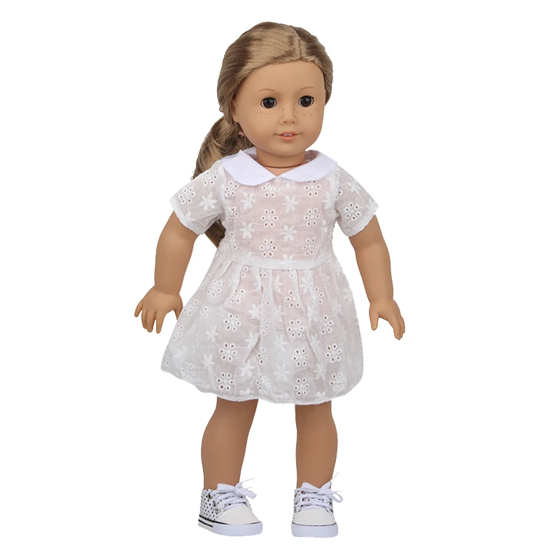Doll Baby Clothes Princess Lace Dress Fit 18 Inch American&43 CM Reborn New Born Baby Doll OG Girl Doll Shoes DIY Gift`s Toy