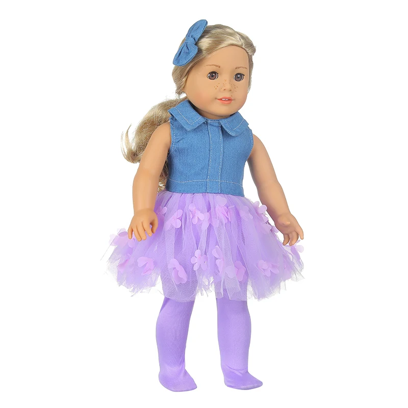 Doll Baby Clothes Princess Lace Dress Fit 18 Inch American&43 CM Reborn New Born Baby Doll OG Girl Doll Shoes DIY Gift`s Toy