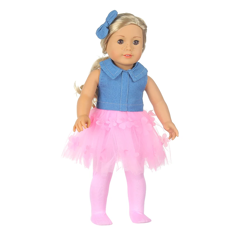 Doll Baby Clothes Princess Lace Dress Fit 18 Inch American&43 CM Reborn New Born Baby Doll OG Girl Doll Shoes DIY Gift`s Toy