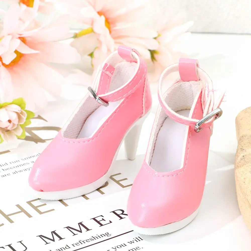 1/3 7.8CM Fashion Doll High Heel Shoes PU Leather With Differents Color Suitable for 60cm Doll Wearing Boots Shoes Doll