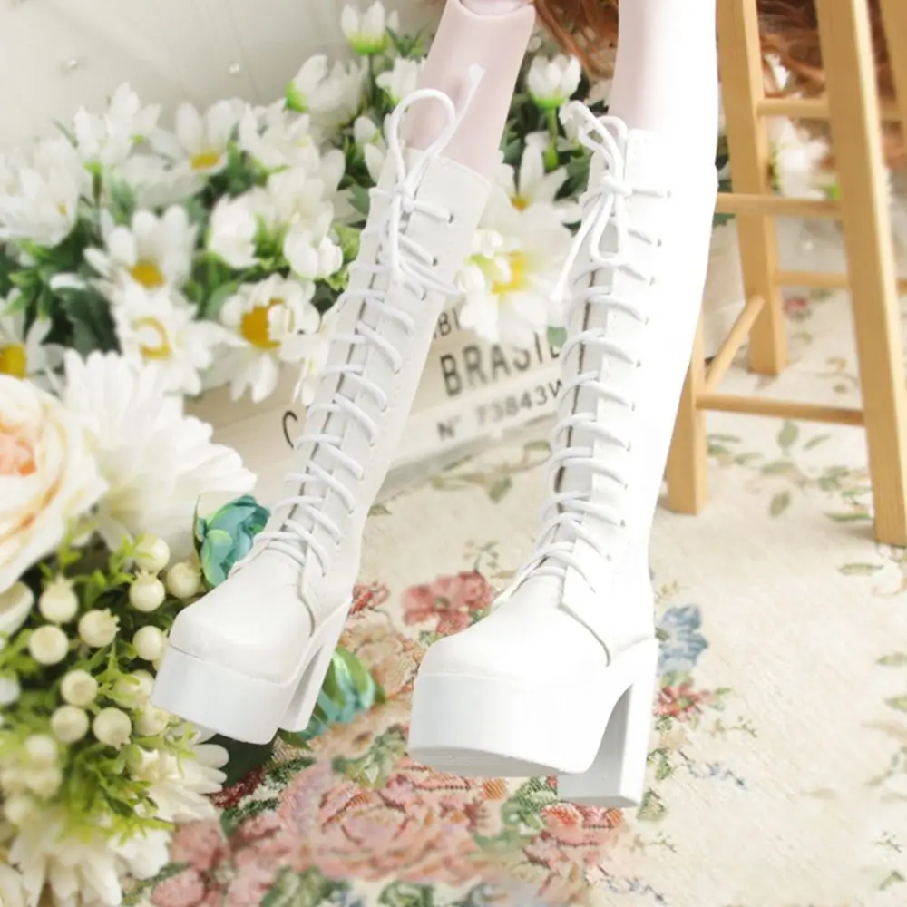 1/3 7.8CM Fashion Doll High Heel Shoes PU Leather With Differents Color Suitable for 60cm Doll Wearing Boots Shoes Doll