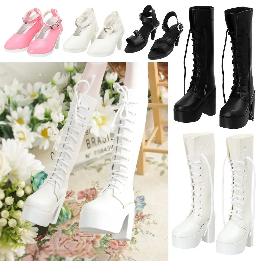 1/3 7.8CM Fashion Doll High Heel Shoes PU Leather With Differents Color Suitable for 60cm Doll Wearing Boots Shoes Doll
