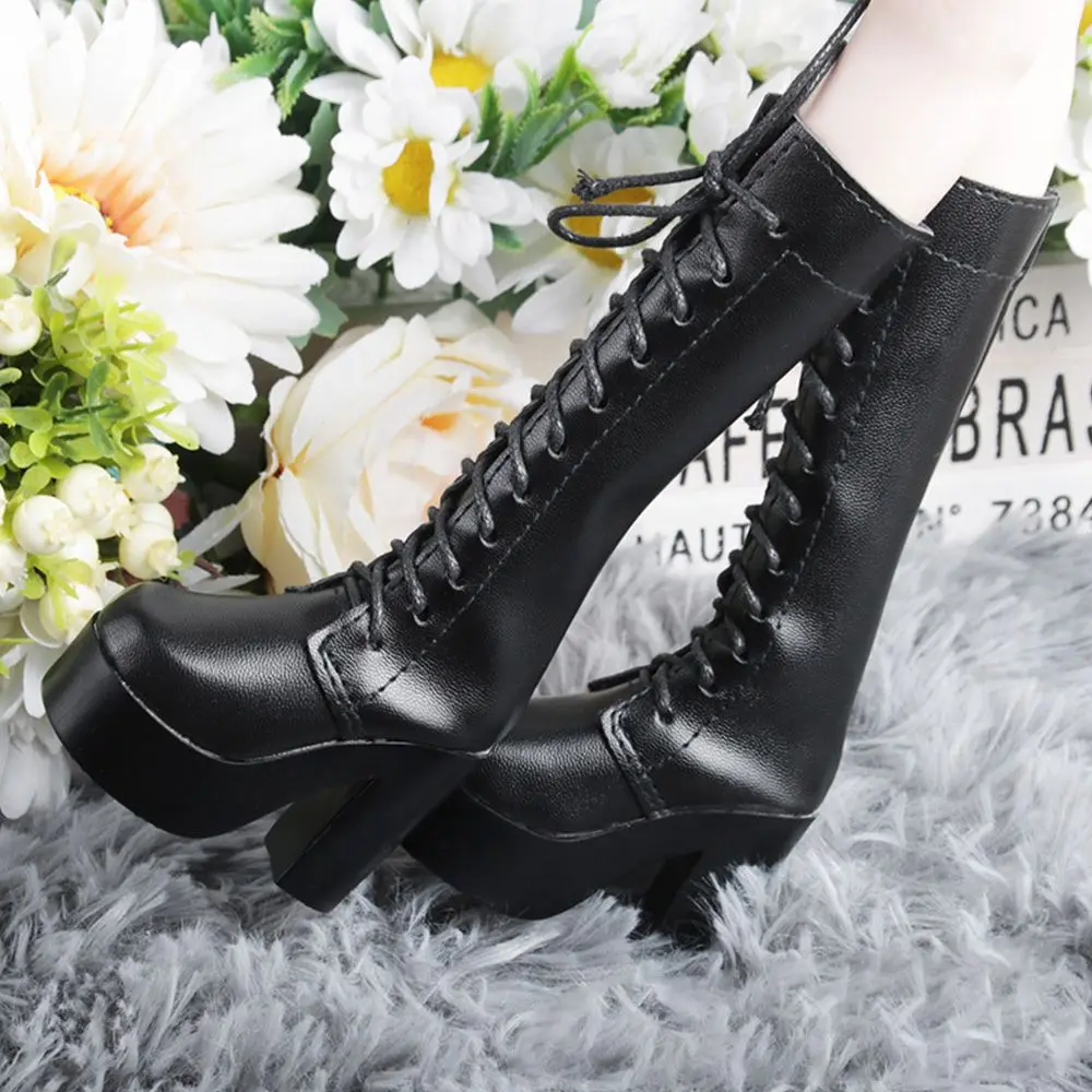 1/3 7.8CM Fashion Doll High Heel Shoes PU Leather With Differents Color Suitable for 60cm Doll Wearing Boots Shoes Doll