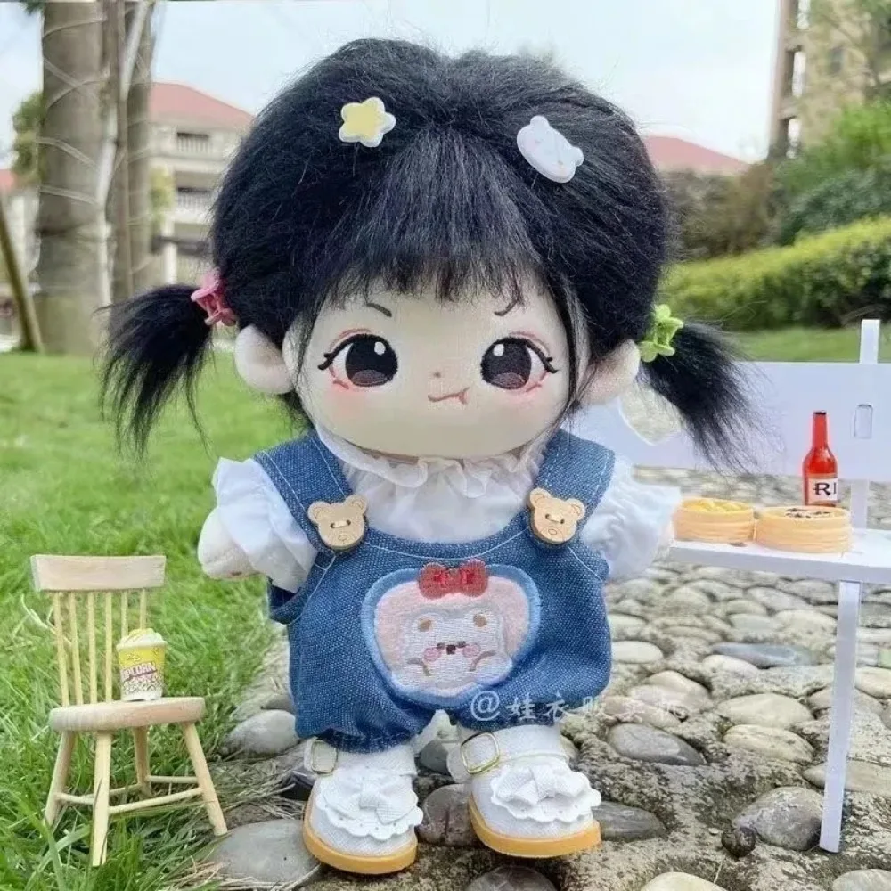 20cm Plush Doll Long Hair Naked Figure Baby Doll Cute Face Kawaii Nude Cotton Body Dolls Stuffed Plushies Toys Gift No Attribute