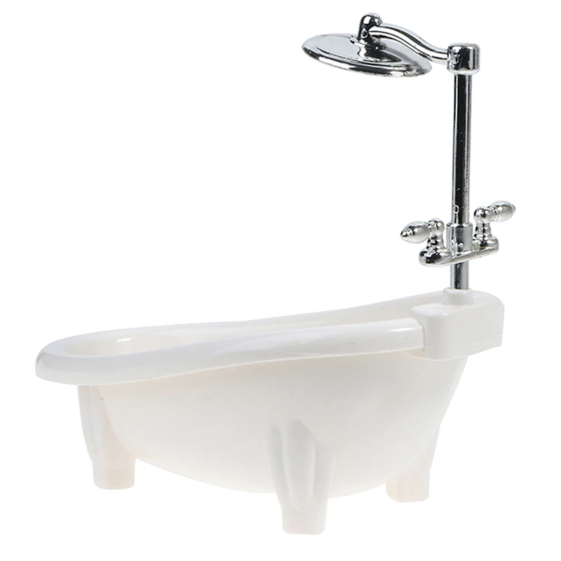 Dollhouse Miniatures Bathtub Furniture Bathroom Accessories Kids Pretend Toy