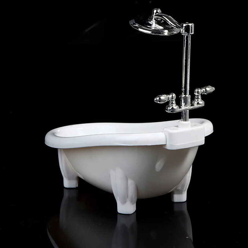 Dollhouse Miniatures Bathtub Furniture Bathroom Accessories Kids Pretend Toy