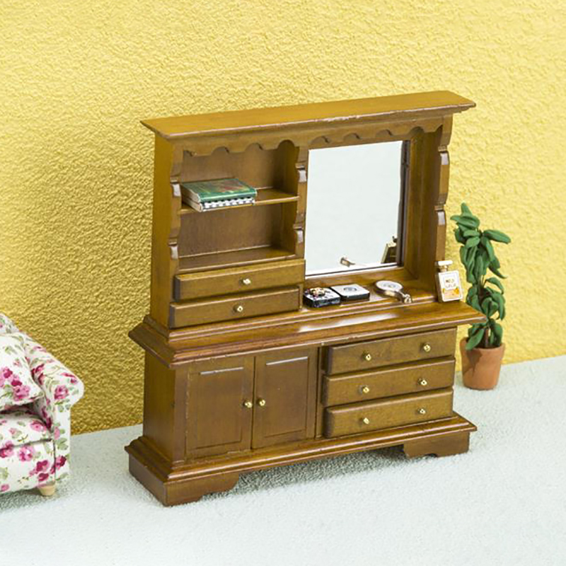 1:12 Miniature Dresser Closet TV Book Cake Bedside Table Cabinet Bookcase Cupboard Model Dollhouse Furniture Decor DIY Toys