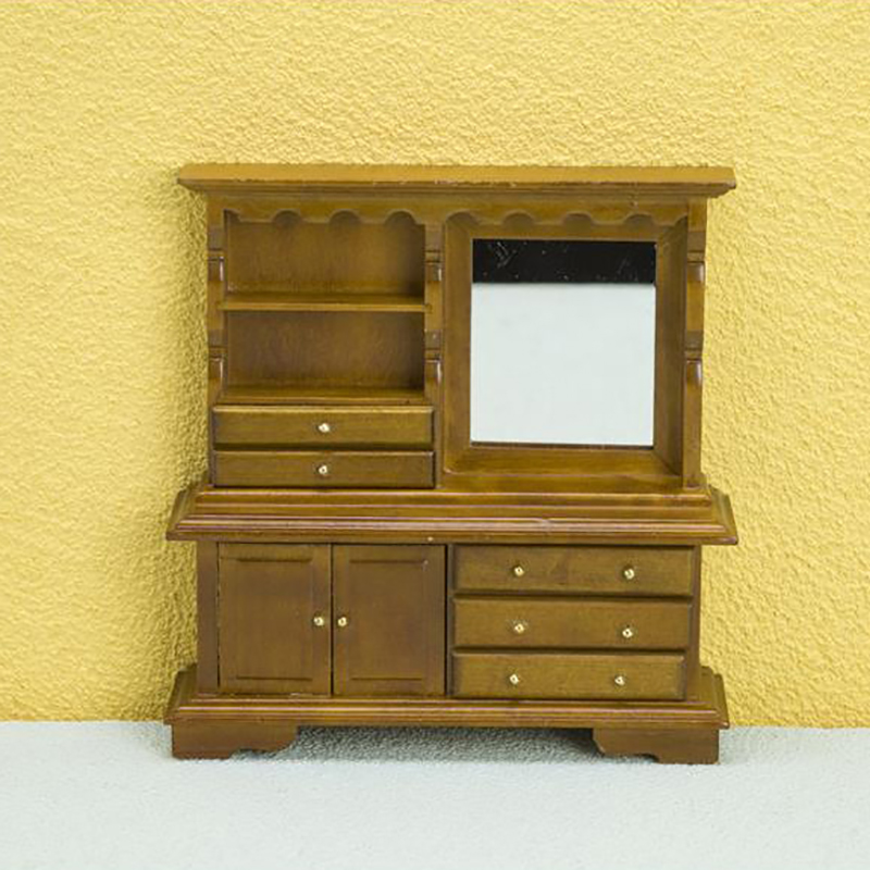 1:12 Miniature Dresser Closet TV Book Cake Bedside Table Cabinet Bookcase Cupboard Model Dollhouse Furniture Decor DIY Toys