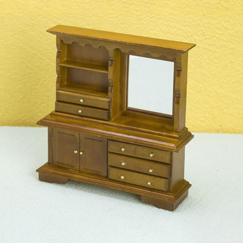 1:12 Miniature Dresser Closet TV Book Cake Bedside Table Cabinet Bookcase Cupboard Model Dollhouse Furniture Decor DIY Toys