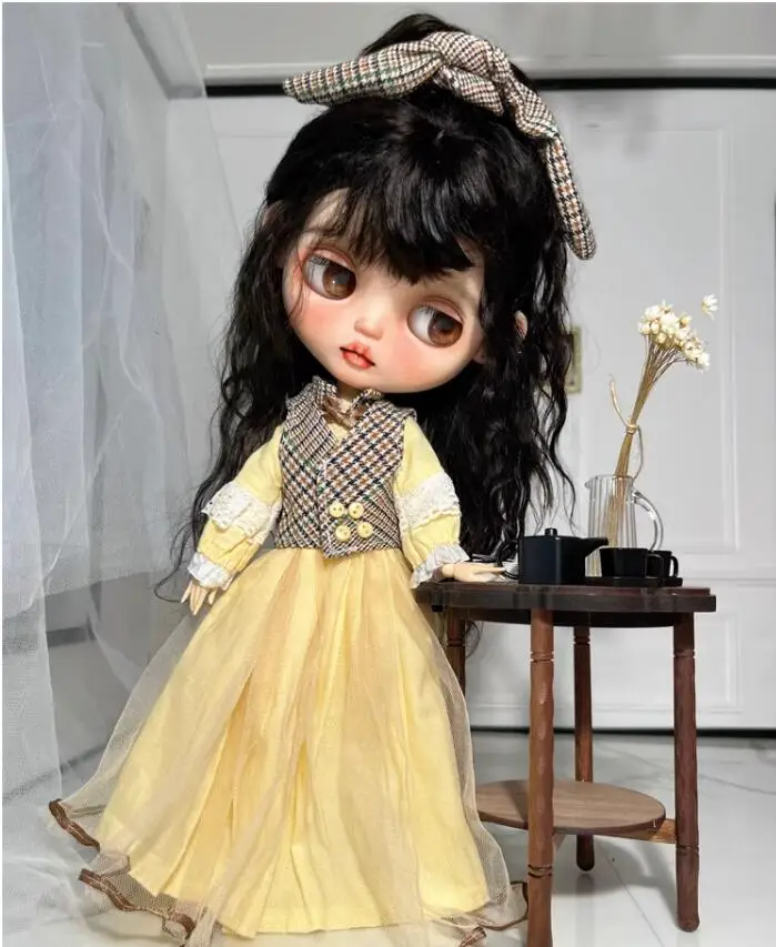 2024 Yellow Style Blythe clothes blythe doll outfit dress 1/6 30cm anime girl (Fit for Pullip,Ob22/24/26, Licca)