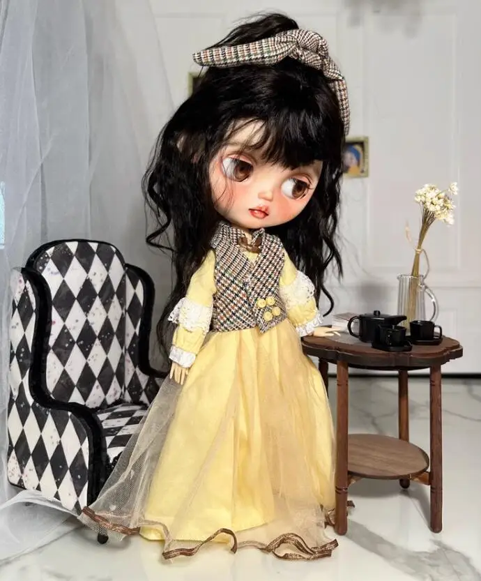 2024 Yellow Style Blythe clothes blythe doll outfit dress 1/6 30cm anime girl (Fit for Pullip,Ob22/24/26, Licca)