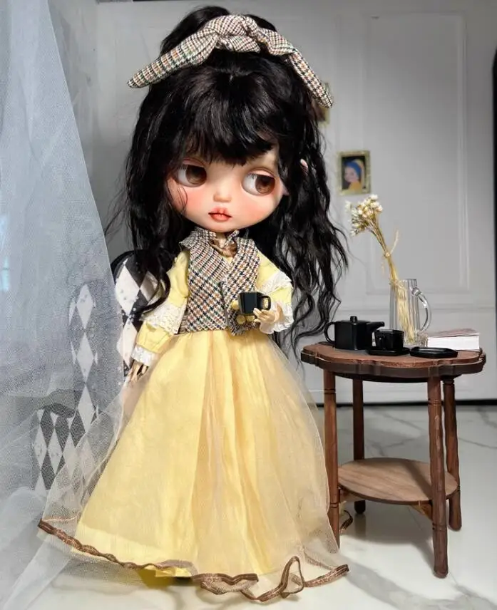 2024 Yellow Style Blythe clothes blythe doll outfit dress 1/6 30cm anime girl (Fit for Pullip,Ob22/24/26, Licca)