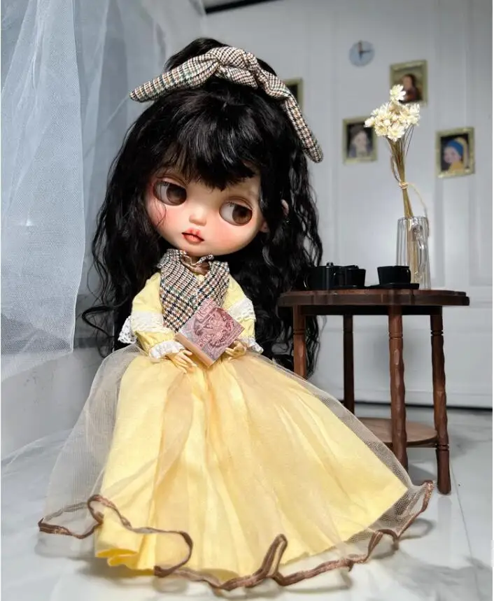 2024 Yellow Style Blythe clothes blythe doll outfit dress 1/6 30cm anime girl (Fit for Pullip,Ob22/24/26, Licca)