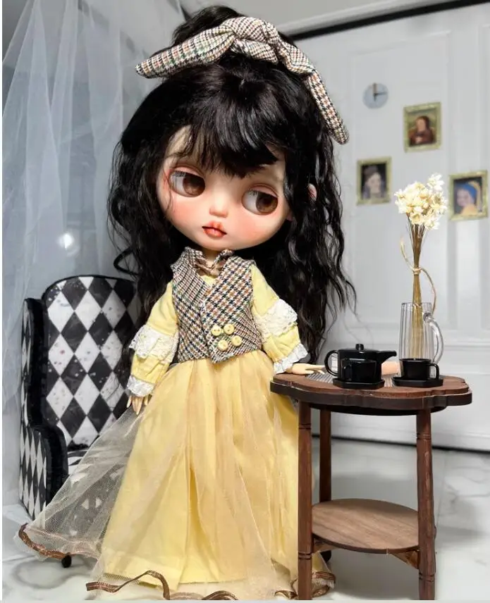 2024 Yellow Style Blythe clothes blythe doll outfit dress 1/6 30cm anime girl (Fit for Pullip,Ob22/24/26, Licca)