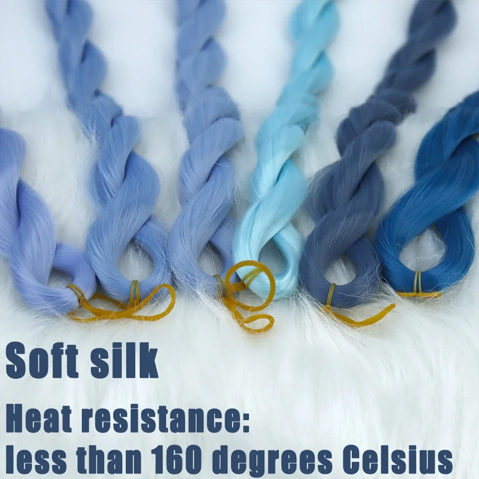 BJD Doll Hair 1/3 1/4 1/6 Rooting Wigs Material Heat-resistant Soft Silk Synthetic Replace Wigs