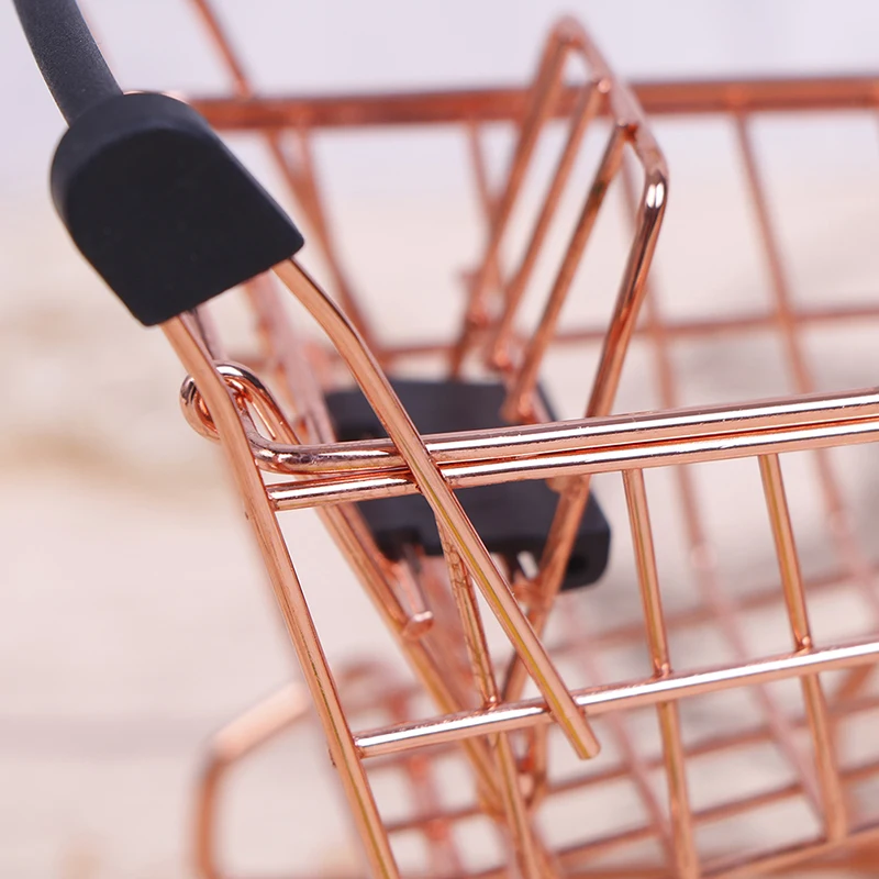 1Pcs Cute Mini 1/12 Miniature Dollhouse Supermarket Shopping Cart Trolley Play Doll Food Drink Accessories Toy