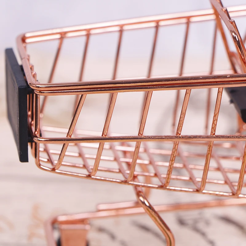 1Pcs Cute Mini 1/12 Miniature Dollhouse Supermarket Shopping Cart Trolley Play Doll Food Drink Accessories Toy