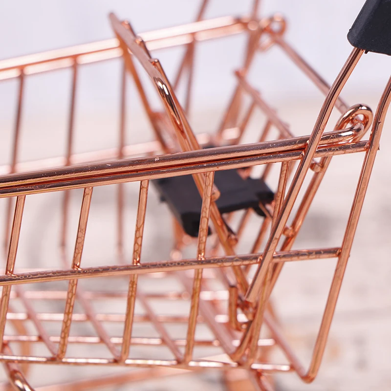 1Pcs Cute Mini 1/12 Miniature Dollhouse Supermarket Shopping Cart Trolley Play Doll Food Drink Accessories Toy