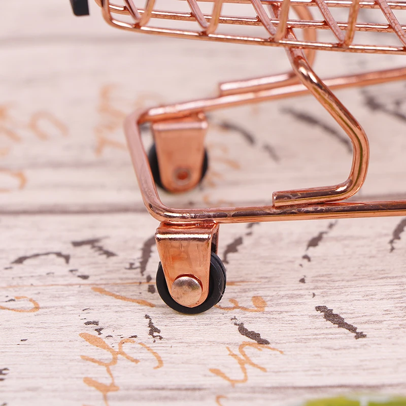 1Pcs Cute Mini 1/12 Miniature Dollhouse Supermarket Shopping Cart Trolley Play Doll Food Drink Accessories Toy