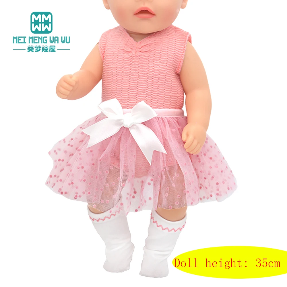 36cm 14inch Doll Clothes Newborn Doll Fashion Sets, Pajamas, Dresses, Dance Dresses, Gown Dresses Girl Gift