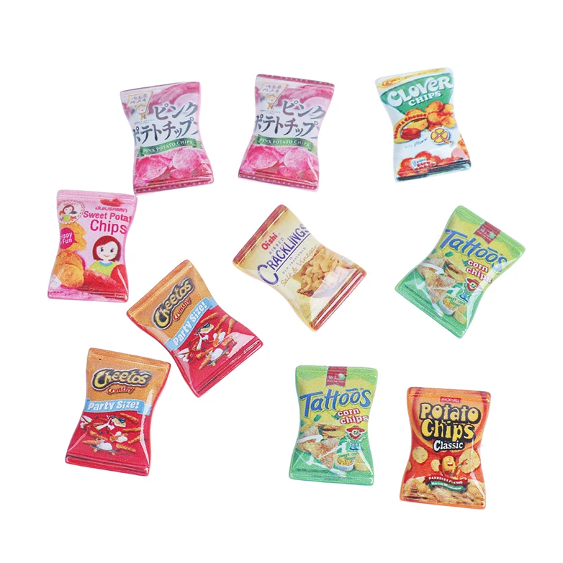 10Pcs 1:12 1:6 Dollhouse Miniature Simulation Candy Dolls Kitchen Accessories For Doll House Decor Pretend Play Toys