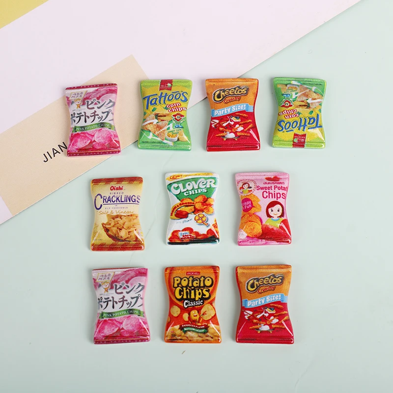 10Pcs 1:12 1:6 Dollhouse Miniature Simulation Candy Dolls Kitchen Accessories For Doll House Decor Pretend Play Toys