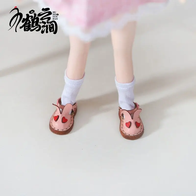 Blyths Doll Shoe Accessories Ob22 Ob24 Doll Shoes Rabbit Shoe Toy Accessories Mini Leather Shoes 3.0 * 1.8cm