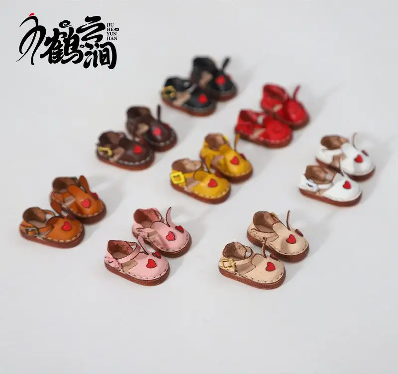 Blyths Doll Shoe Accessories Ob22 Ob24 Doll Shoes Rabbit Shoe Toy Accessories Mini Leather Shoes 3.0 * 1.8cm