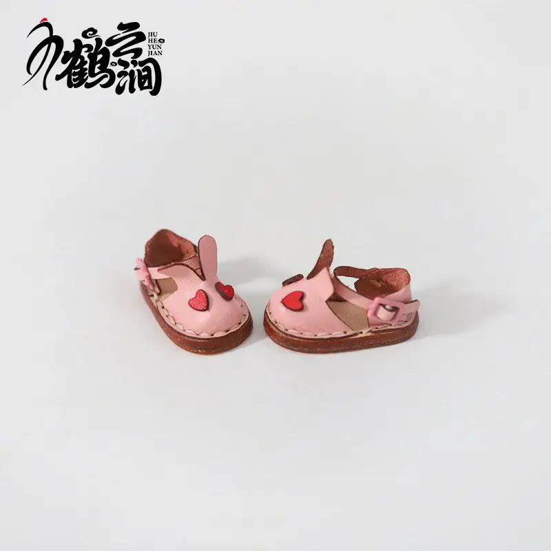 Blyths Doll Shoe Accessories Ob22 Ob24 Doll Shoes Rabbit Shoe Toy Accessories Mini Leather Shoes 3.0 * 1.8cm