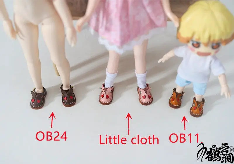 Blyths Doll Shoe Accessories Ob22 Ob24 Doll Shoes Rabbit Shoe Toy Accessories Mini Leather Shoes 3.0 * 1.8cm