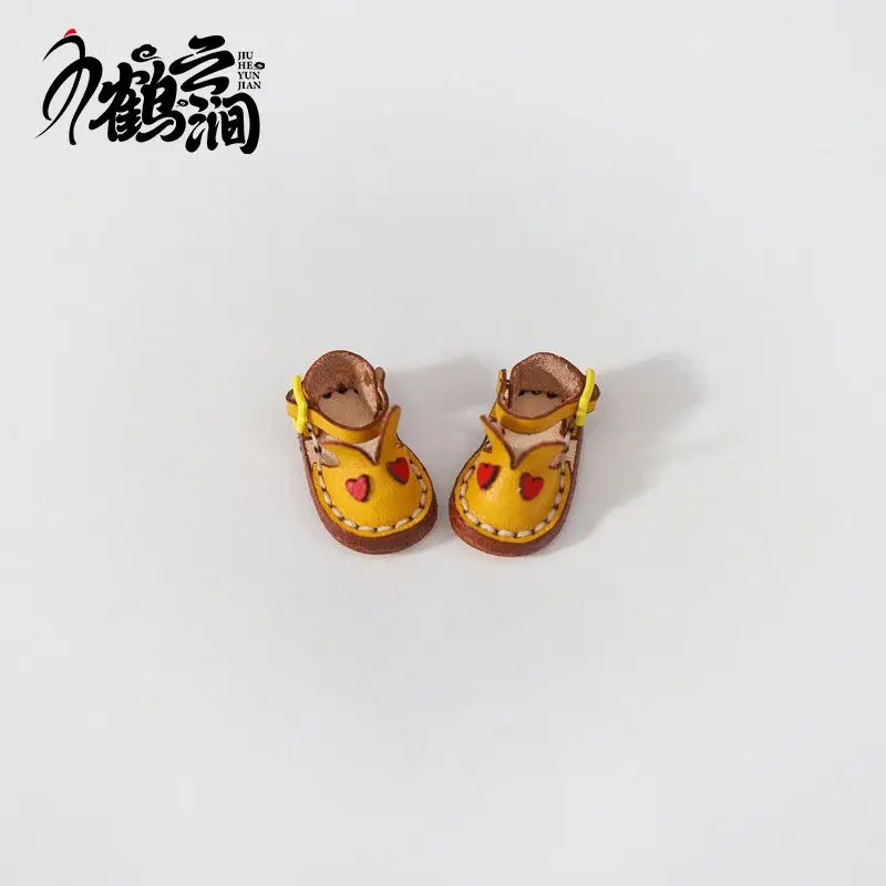 Blyths Doll Shoe Accessories Ob22 Ob24 Doll Shoes Rabbit Shoe Toy Accessories Mini Leather Shoes 3.0 * 1.8cm