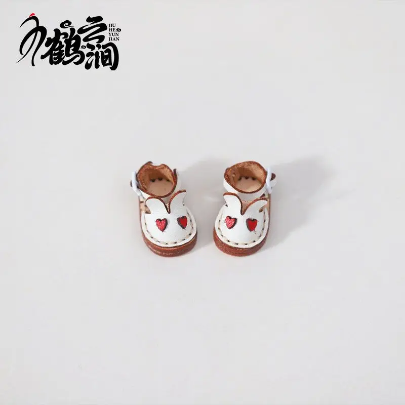 Blyths Doll Shoe Accessories Ob22 Ob24 Doll Shoes Rabbit Shoe Toy Accessories Mini Leather Shoes 3.0 * 1.8cm