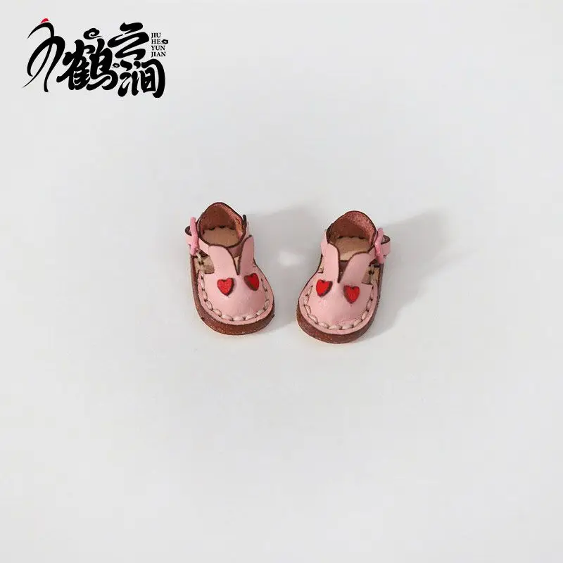 Blyths Doll Shoe Accessories Ob22 Ob24 Doll Shoes Rabbit Shoe Toy Accessories Mini Leather Shoes 3.0 * 1.8cm