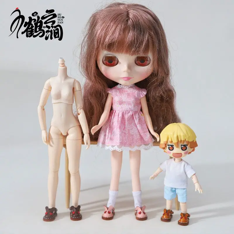 Blyths Doll Shoe Accessories Ob22 Ob24 Doll Shoes Rabbit Shoe Toy Accessories Mini Leather Shoes 3.0 * 1.8cm
