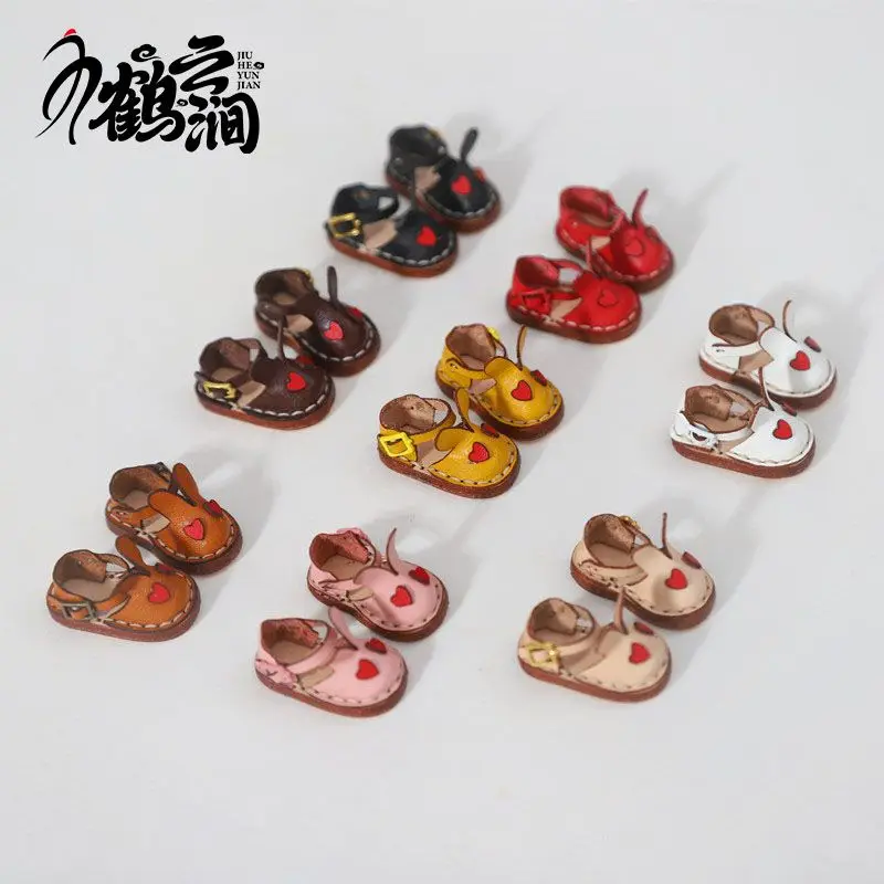 Blyths Doll Shoe Accessories Ob22 Ob24 Doll Shoes Rabbit Shoe Toy Accessories Mini Leather Shoes 3.0 * 1.8cm
