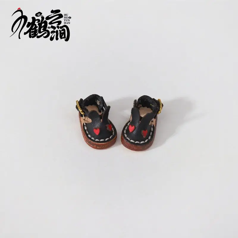 Blyths Doll Shoe Accessories Ob22 Ob24 Doll Shoes Rabbit Shoe Toy Accessories Mini Leather Shoes 3.0 * 1.8cm