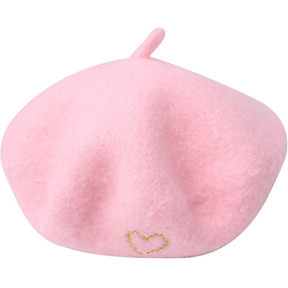 Cute Pink Beret Hat American Doll 18 Inch Girl Soft Hat 43 cm Baby Reborn Dolls Fashion Hat Ours & Generation Dolls Accessories