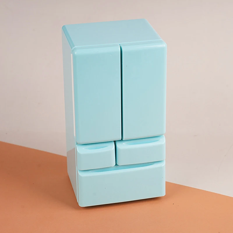 1 Set 1: 12 Playhouse Toys Doll House Cartoon Mini Refrigerator Miniature Food Play Kitchen Scene Pocket Furniture Model