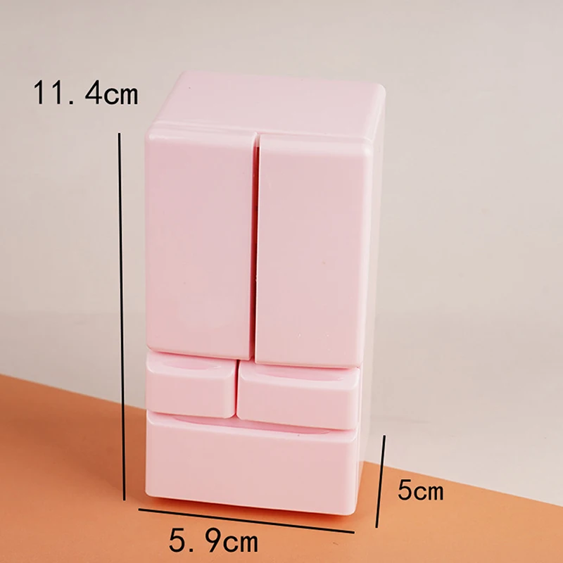 1 Set 1: 12 Playhouse Toys Doll House Cartoon Mini Refrigerator Miniature Food Play Kitchen Scene Pocket Furniture Model