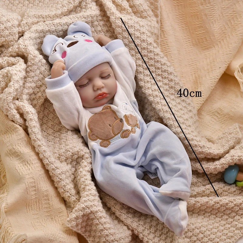 16 Inch Reborn Dolls For Cute 40cm Loulou Full Body Soft Vinyl Reborn Doll Lifelike Reborn Doll Toys Realistic Doll Toy For Gift