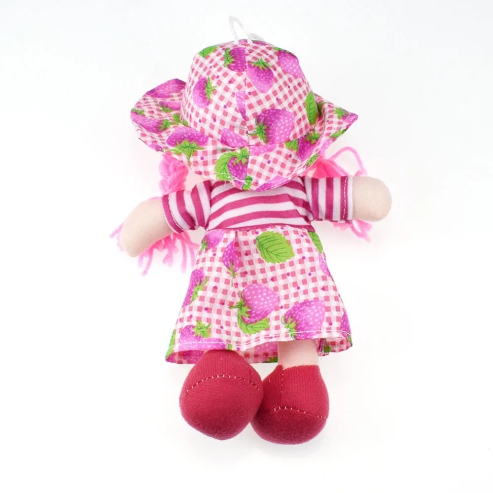 25cm High Quality 25cm Rag Dolls Fruit Skirt Hat Cartoon Baby Sleeping Toy Soft Girls Birthday Christmas Gifts