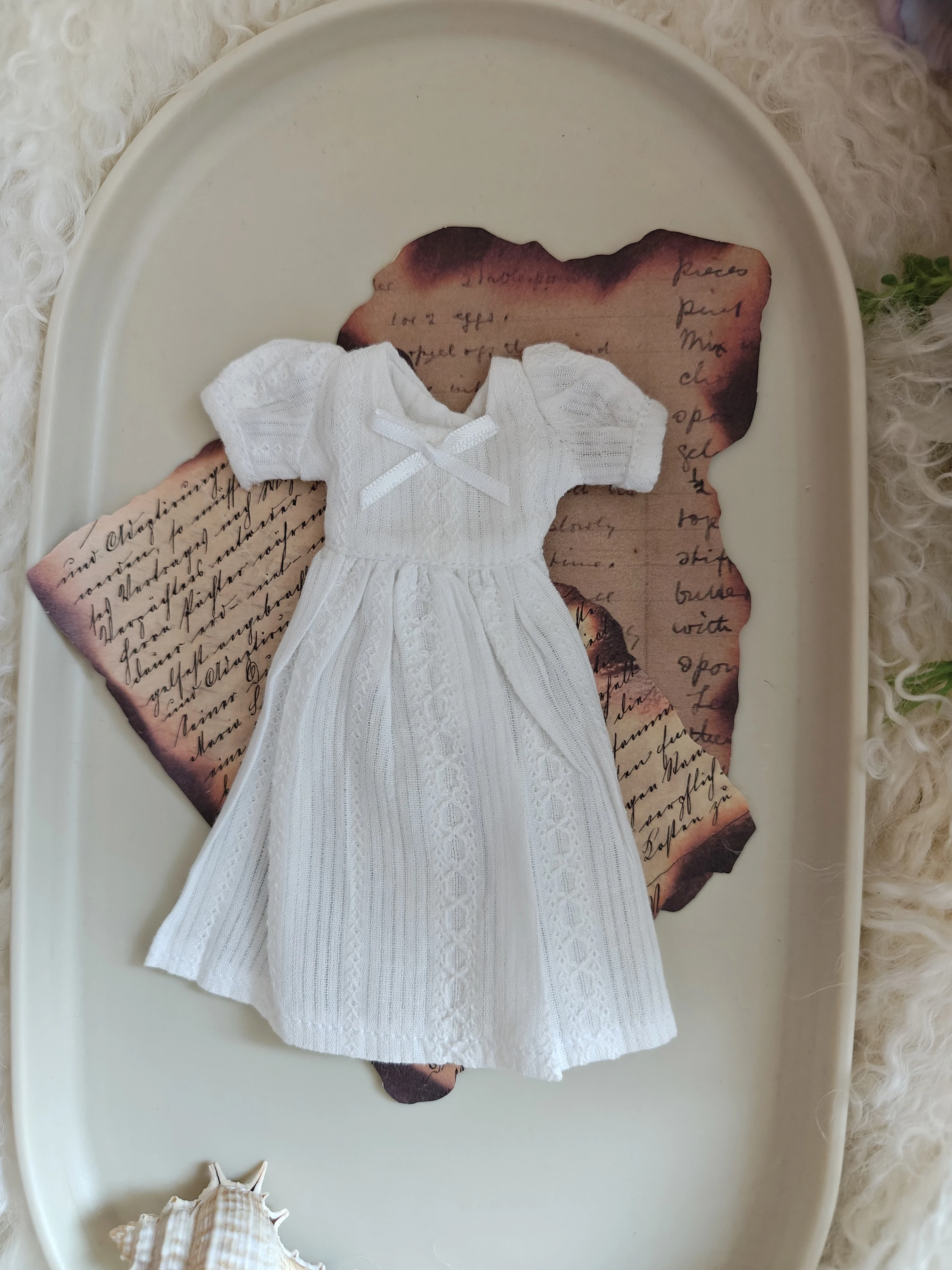 Blythe Doll Clothes Handmade Spring Versatile White Skirt Set 28-30cm OB22 OB24 AZONE Blythe Doll Clothes Accessories Dress