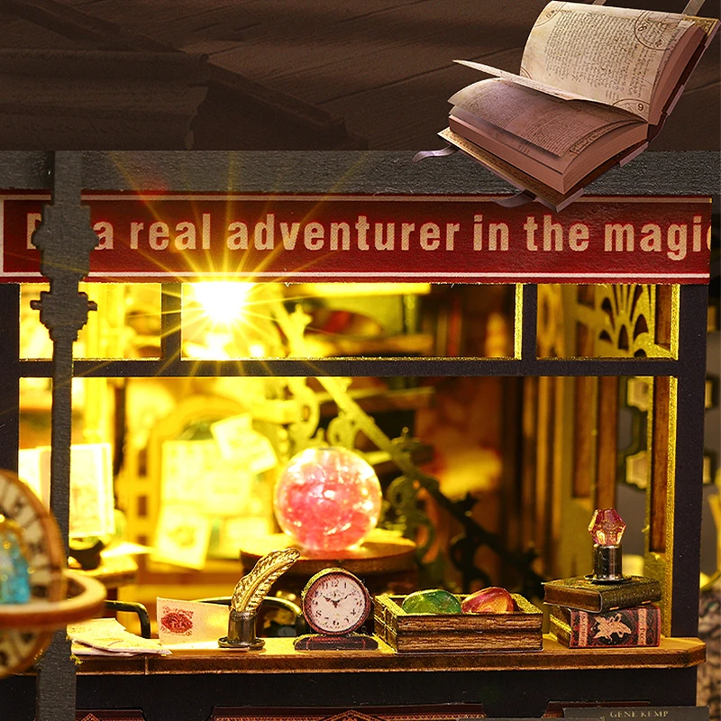 Retro Magic City DIY Wooden Doll Houses Assembled Building Kits With Furniture LED Lights Home Decoration Adult Handmade Gifts